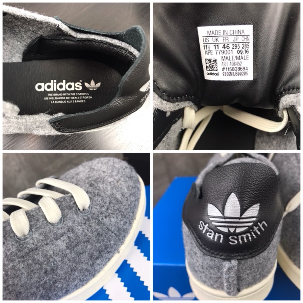 NWT Adidas Stan Smith PC Wolf Grey M - Picture 8 of 8